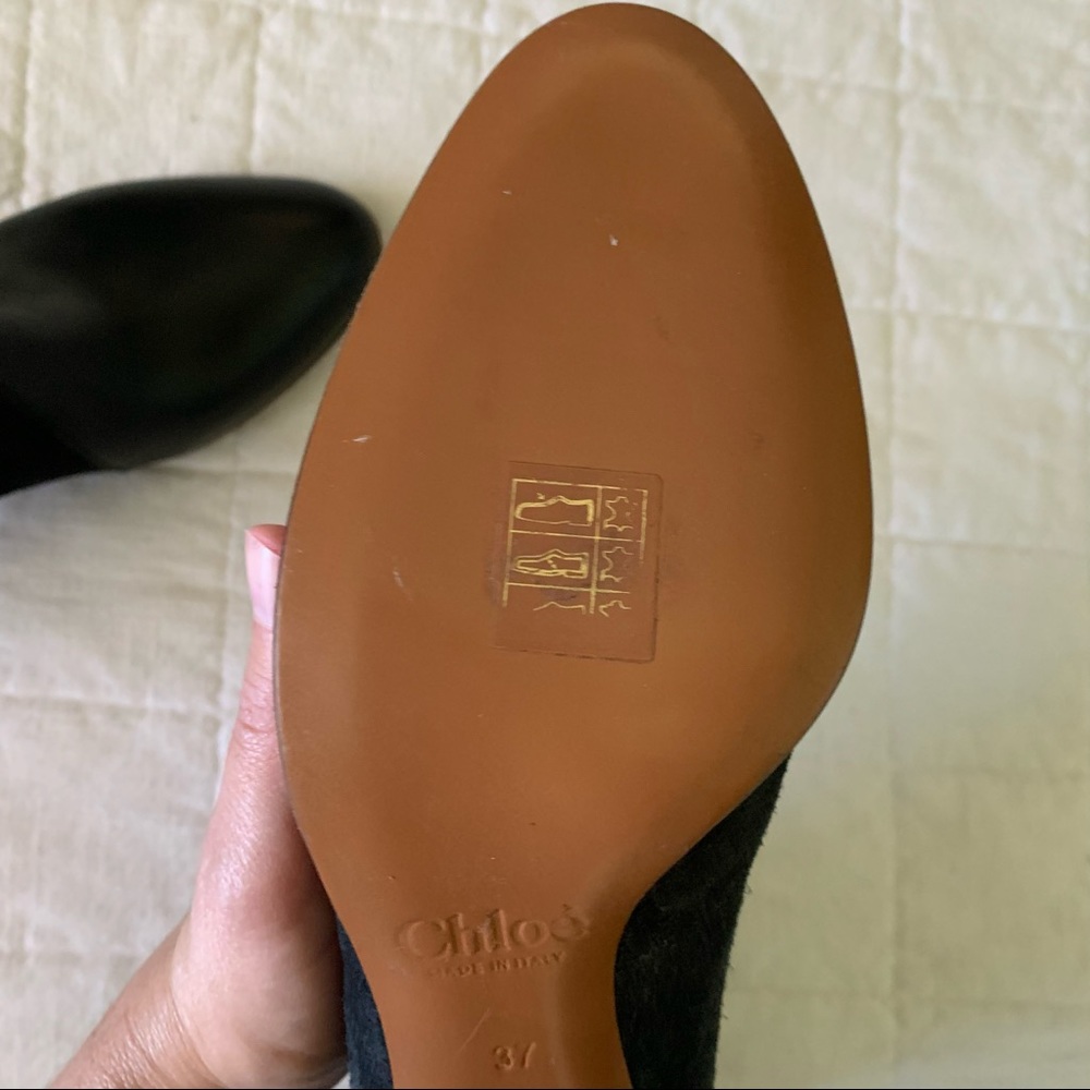 CHLOÉ NWOT Fold-Over Bicolor Ankle Boot - Picture 13 of 15